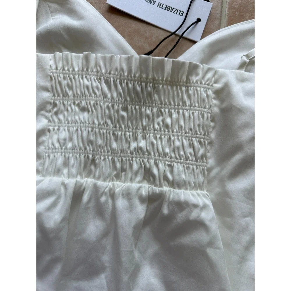 Elizabeth and‎ James Women's Sleeveless  white Blouse Women size S -New!